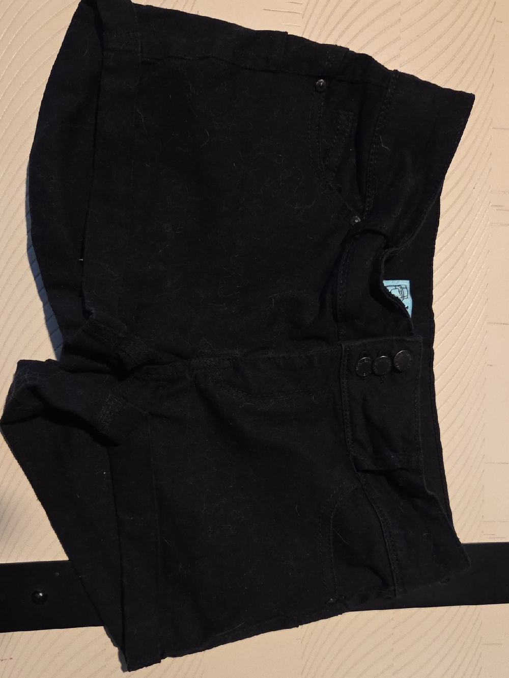 Womens Wax Black Jean Shorts Sz M